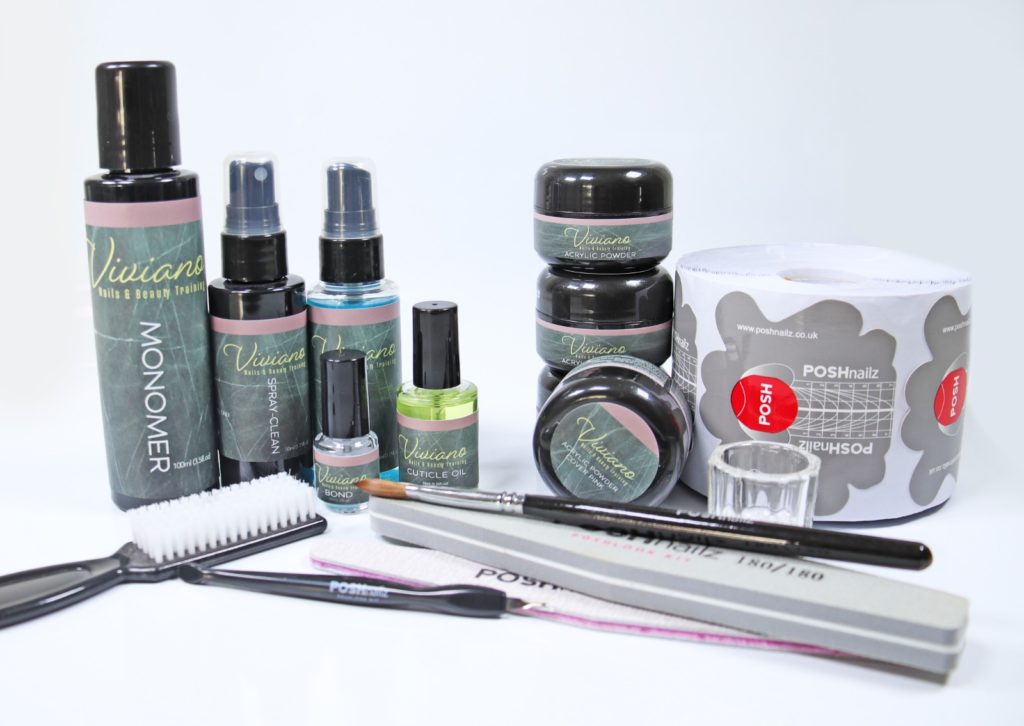 branded acrylic kit demonstrating white label cosmetics
